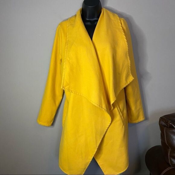 36POINT5 Yellow Mustard Polyester Long Coat - Picture 2 of 11